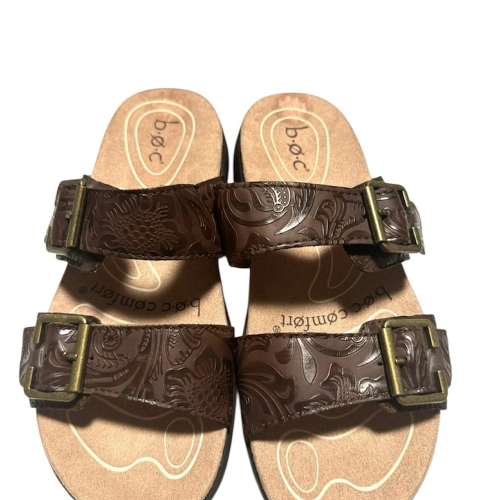 B.O.C Born TOLLIVA BROWN SLIDE SANDALS WOMENS 6